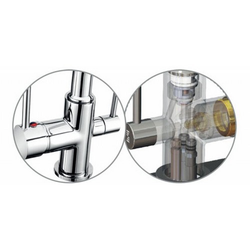 Смеситель на 3 потока воды SWAN (ЛЕБЕДЬ).