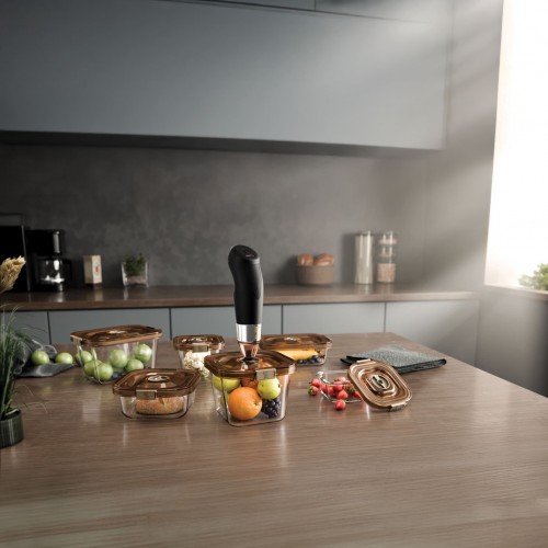 Стеклянный контейнер Vacsy Amber 1,1л